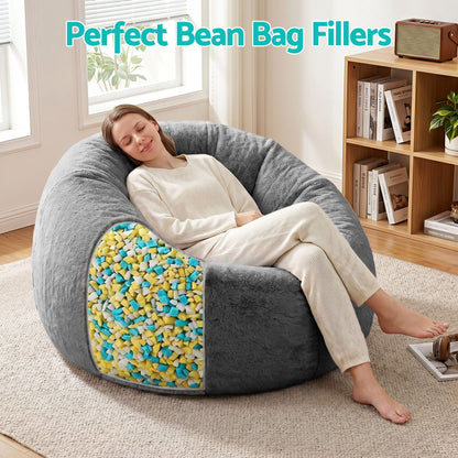 Artiss 15lbs (6.6KG) Bean Bag Filler Shredded Memory Foam Filling High Density Soft Pillow Stuffing for Bean Bag Chair, Couch Cushion, Dog Bed, Stuffed Animals and Arts Crafts-Furniture > Sofas > Sofa Accessories-PEROZ Accessories