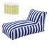Artiss Outdoor Bean Bag Chair with Filler Splash-Proof Beanbag Lounge DIY Stuffed Animal Storage Bean Bag Washable for Patio Poolside Relaxing, Blue-Furniture > Sofas > Sofa Accessories-PEROZ Accessories