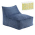 Artiss Bean Bag Chair Cover with Filler Soft Corduroy DIY Stuffed Animal Storage Bean Bag for Adults, Washable Lazy Sofa for Living Room Bedroom, Blue-Furniture > Sofas > Sofa Accessories-PEROZ Accessories