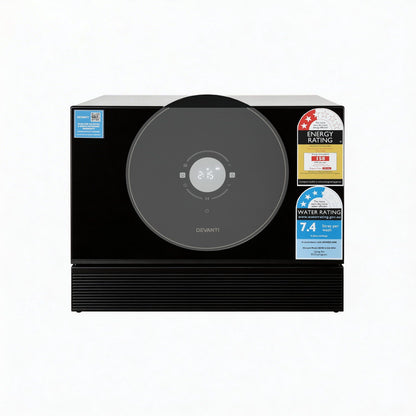 Devanti 6-Place Setting Benchtop Dishwasher 50cm Black-Appliances > Kitchen Appliances > Dishwashers-PEROZ Accessories