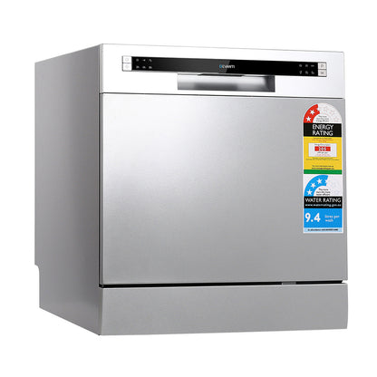 Devanti 8 Place Settings Benchtop Dishwasher Sliver-Appliances &gt; Kitchen Appliances-PEROZ Accessories