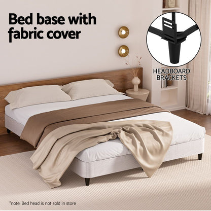 Artiss Bed Frame Double Size Metal Grey MASON-Furniture > Bedroom-PEROZ Accessories