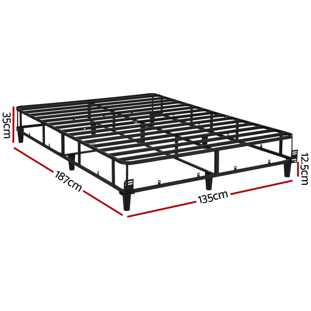 Artiss Bed Frame Double Size Metal Grey MASON-Furniture &gt; Bedroom-PEROZ Accessories