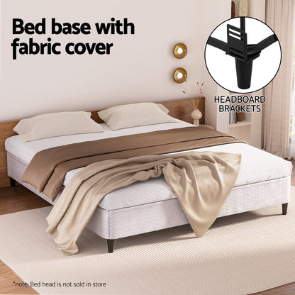 Artiss Bed Frame King Size Metal Grey MASON-Furniture > Bedroom-PEROZ Accessories