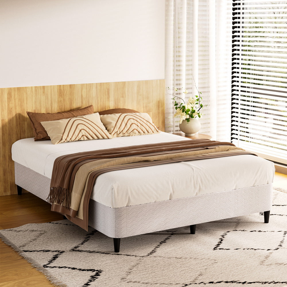 Artiss Bed Frame Queen Size Metal Grey MASON-Furniture &gt; Bedroom-PEROZ Accessories