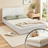Artiss Compression Bed Frame Queen Size No Assembly Vacuum High Density Sponge Boucle Cream White-Furniture > Bedroom > Beds & Bed Frames-PEROZ Accessories
