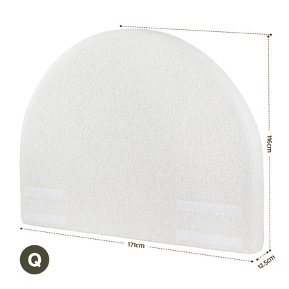 Artiss Queen Size Headboard for Bed Frame Boucle Fabric No-Assembly Vacuum Compressed Soft Backrest with Removable Washable Cover 171cm Wide-Furniture > Bedroom > Headboards-PEROZ Accessories