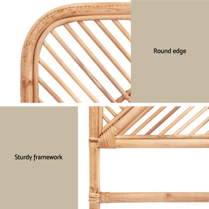 Artiss Bed Headboard Queen Bedhead Rattan - FRED Pine-Furniture &gt; Bedroom &gt; Headboards-PEROZ Accessories