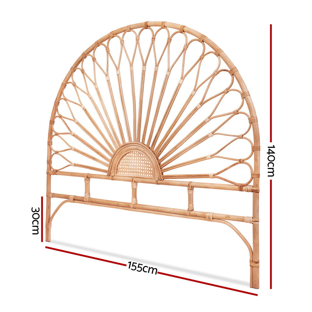 Artiss Bed Headboard Queen Bedhead Rattan - MARI Pine-Furniture &gt; Bedroom &gt; Headboards-PEROZ Accessories