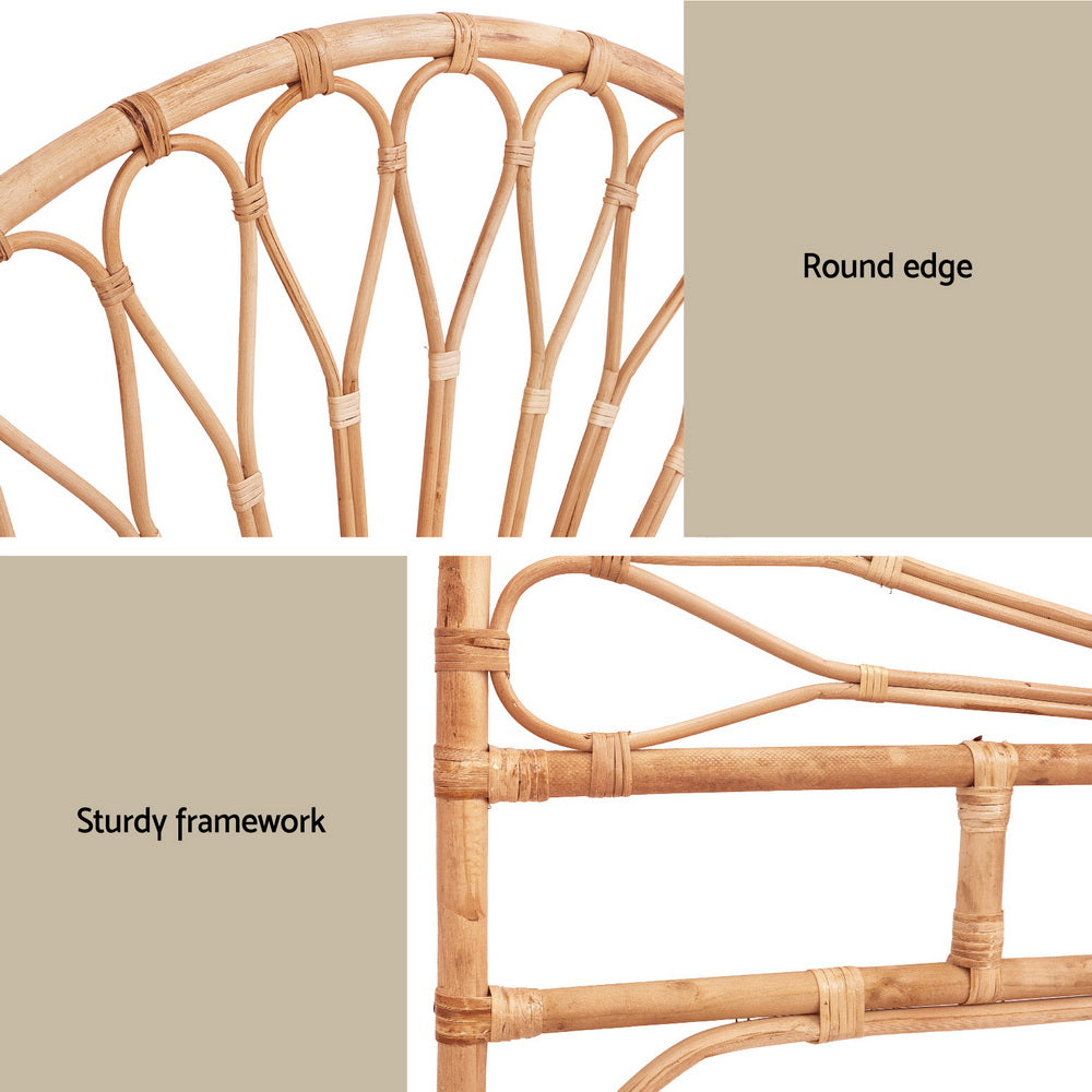Artiss Bed Headboard Queen Bedhead Rattan - MARI Pine-Furniture &gt; Bedroom &gt; Headboards-PEROZ Accessories