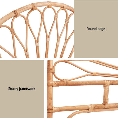 Artiss Bed Headboard Queen Bedhead Rattan - MARI Pine-Furniture &gt; Bedroom &gt; Headboards-PEROZ Accessories