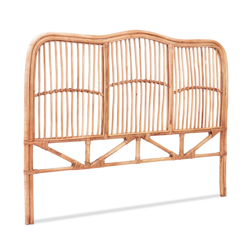 Artiss Bed Headboard Double Bedhead Rattan - NERO Pine-Furniture &gt; Bedroom &gt; Headboards-PEROZ Accessories