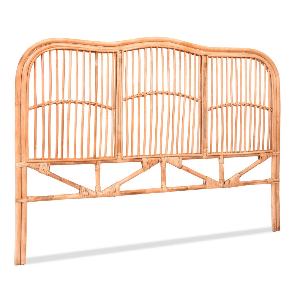 Artiss Bed Headboard Queen Bedhead Rattan - NERO Pine-Furniture &gt; Bedroom &gt; Headboards-PEROZ Accessories