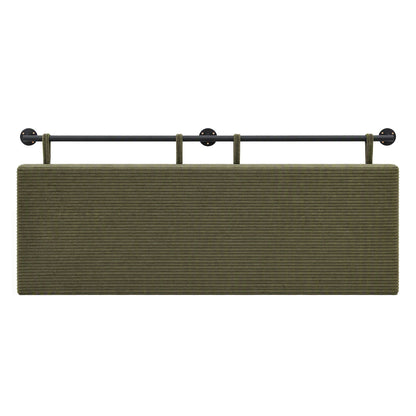 Artiss Wall Mounted Headboard Double Corduroy Upholstered Hanging Bed Head-Furniture > Bedroom > Headboards-PEROZ Accessories