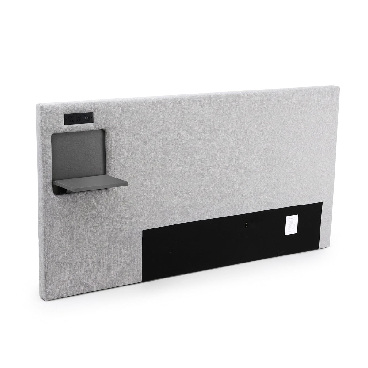 Artiss Queen Headboard Upholstered Foldable Table Charging Station Grey-Furniture > Bedroom > Headboards-PEROZ Accessories