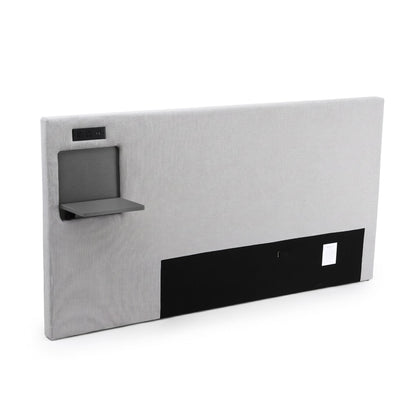 Artiss Queen Headboard Upholstered Foldable Table Charging Station Grey-Furniture > Bedroom > Headboards-PEROZ Accessories