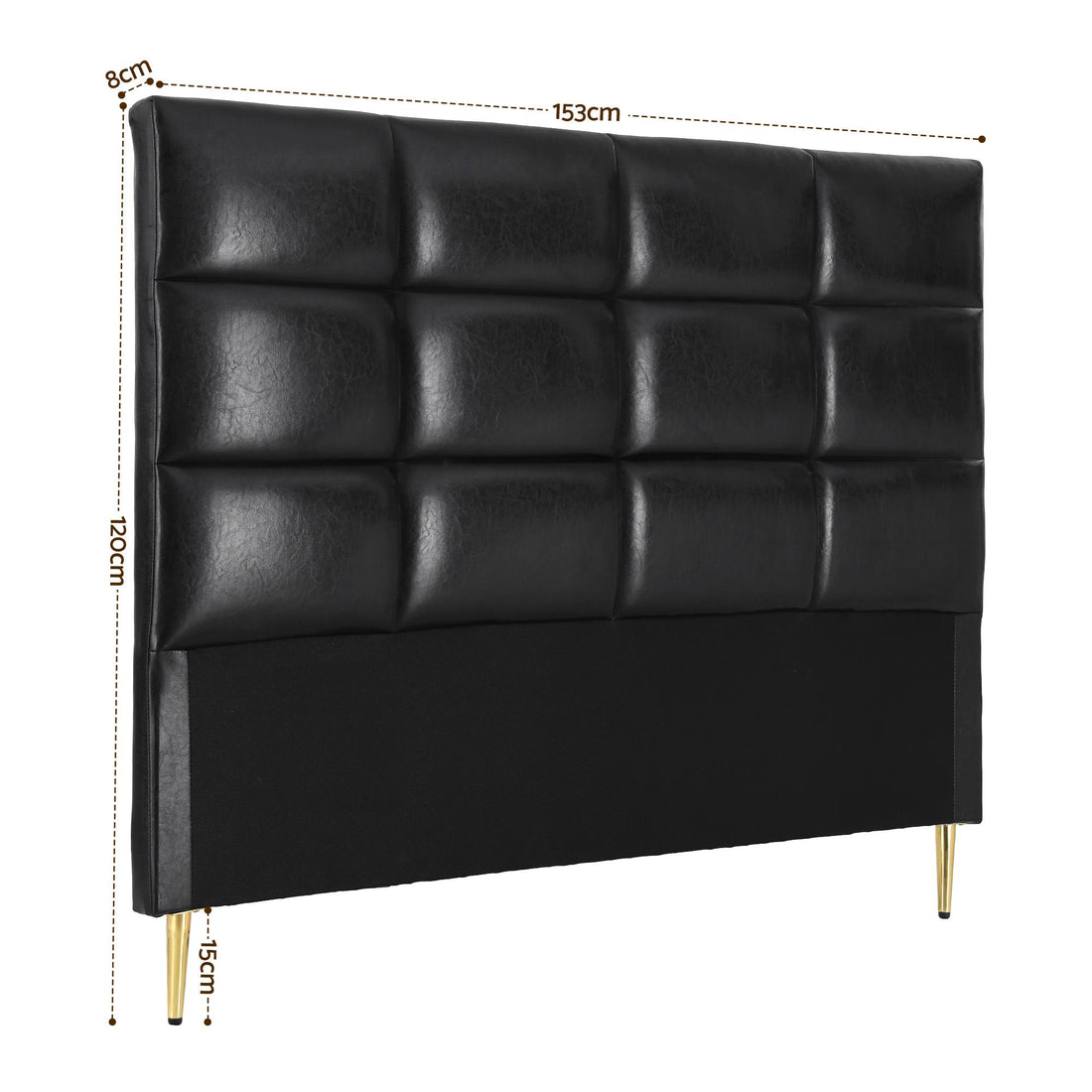 Artiss Bed Headboard Queen Bedhead PU Leather Black-Furniture > Bedroom > Headboards-PEROZ Accessories