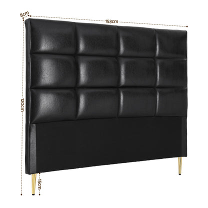 Artiss Bed Headboard Queen Bedhead PU Leather Black-Furniture > Bedroom > Headboards-PEROZ Accessories