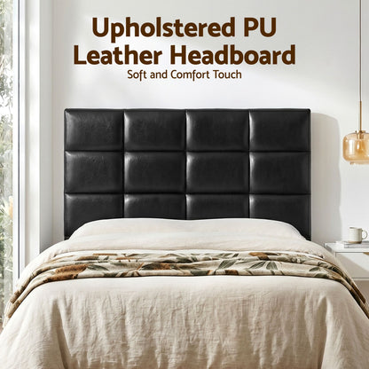 Artiss Bed Headboard Queen Bedhead PU Leather Black-Furniture > Bedroom > Headboards-PEROZ Accessories