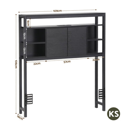 Artiss Bed Headboard King Single Storage Bedhead Charging Station Black-Furniture > Bedroom > Headboards-PEROZ Accessories