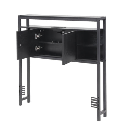 Artiss Bed Headboard King Single Storage Bedhead Charging Station Black-Furniture > Bedroom > Headboards-PEROZ Accessories