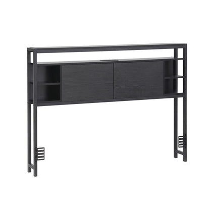 Artiss Bed Headboard Queen Storage Bedhead Charging Station Black-Furniture > Bedroom > Headboards-PEROZ Accessories