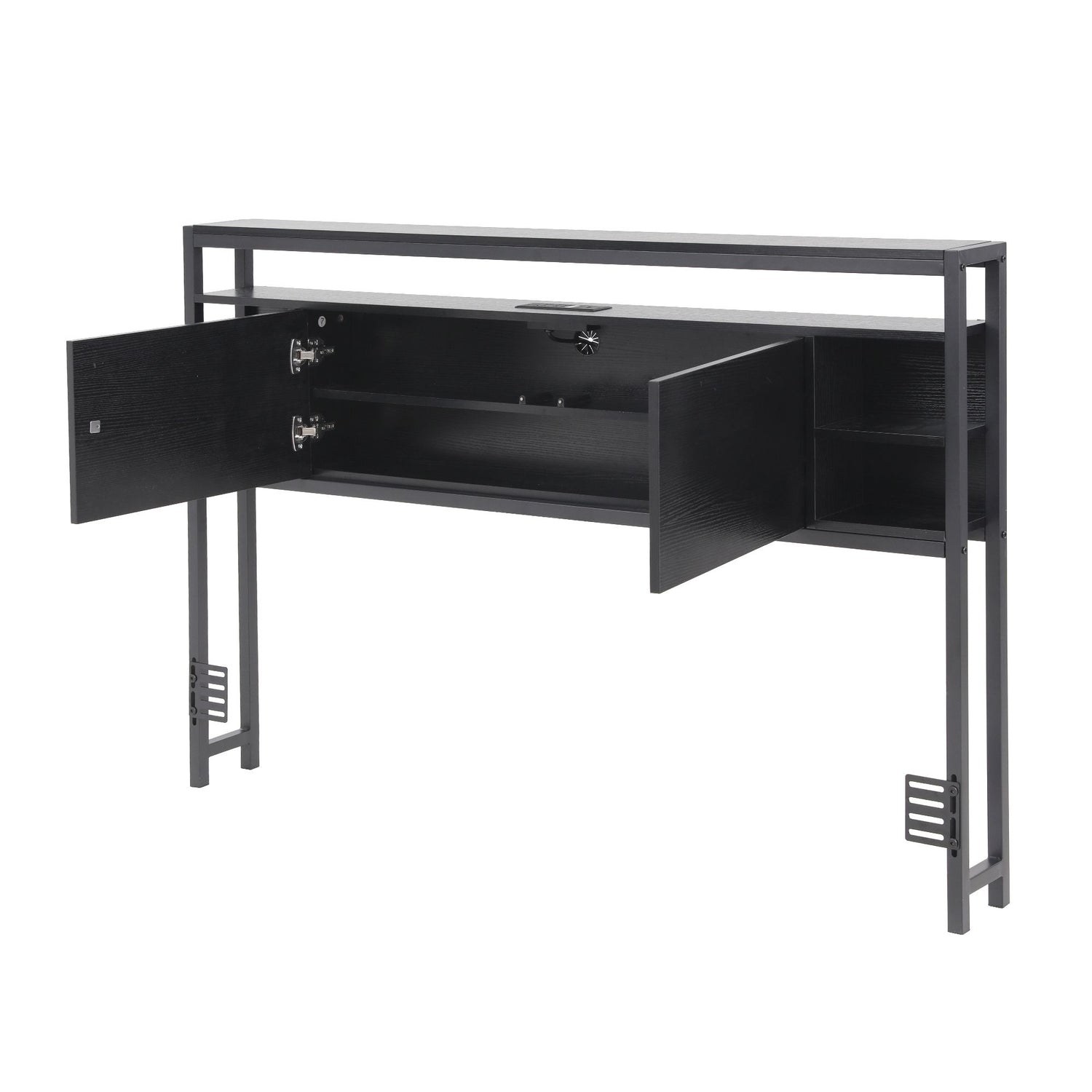 Artiss Bed Headboard Queen Storage Bedhead Charging Station Black-Furniture > Bedroom > Headboards-PEROZ Accessories