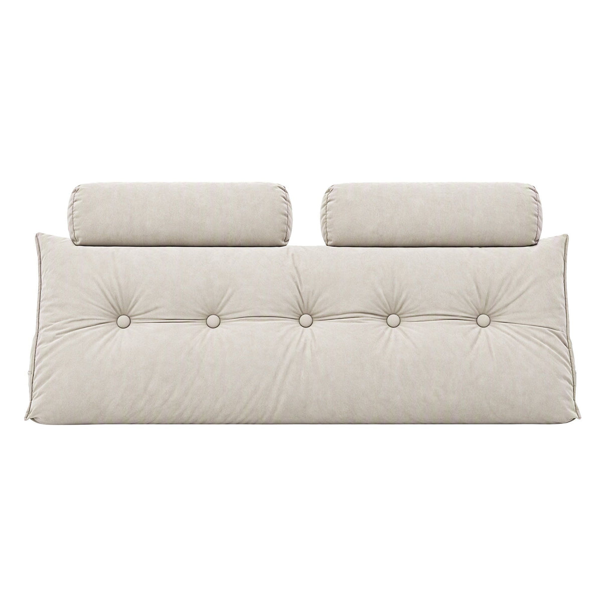 Artiss Headboard Pillow Double Wedge Backrest Triangular with 2 Cushions Beige-Furniture > Bedroom > Headboards-PEROZ Accessories