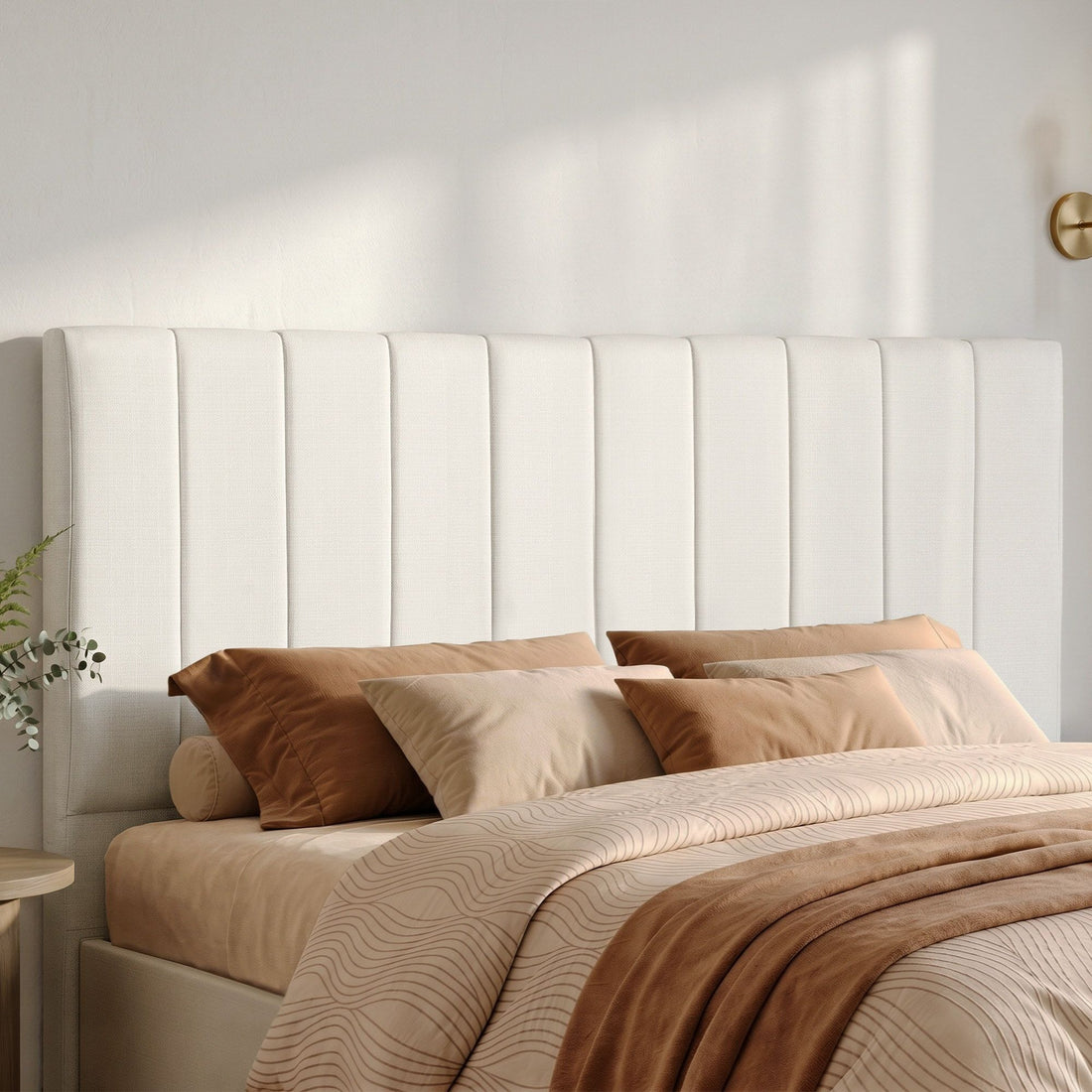 Artiss Bed Head Headboard King Linen 183CM - Beige-Furniture > Bedroom > Headboards-PEROZ Accessories