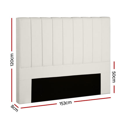 Artiss Bed Head Headboard Queen Linen 153CM - Beige-Furniture > Bedroom > Headboards-PEROZ Accessories