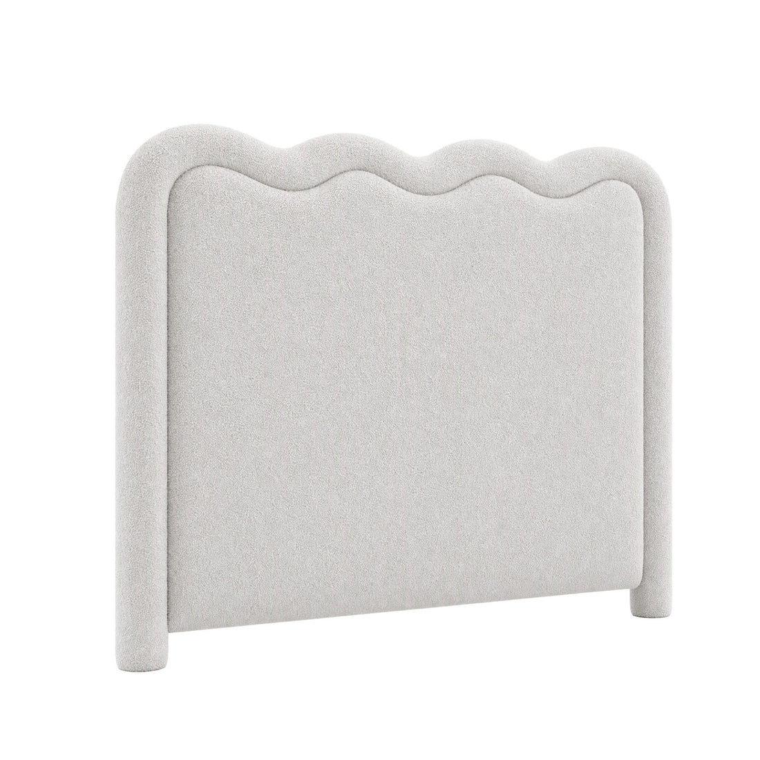 Artiss Boucle Bed Head Double Size Upholstered Wavy Headboard Beige-Furniture > Bedroom > Headboards-PEROZ Accessories