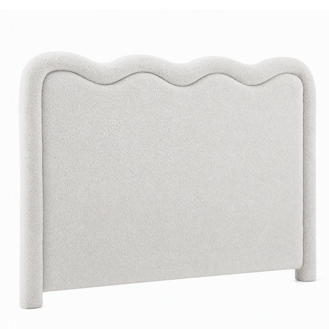 Artiss Boucle Bed Head Queen Size Upholstered Wavy Headboard Beige-Furniture > Bedroom > Headboards-PEROZ Accessories