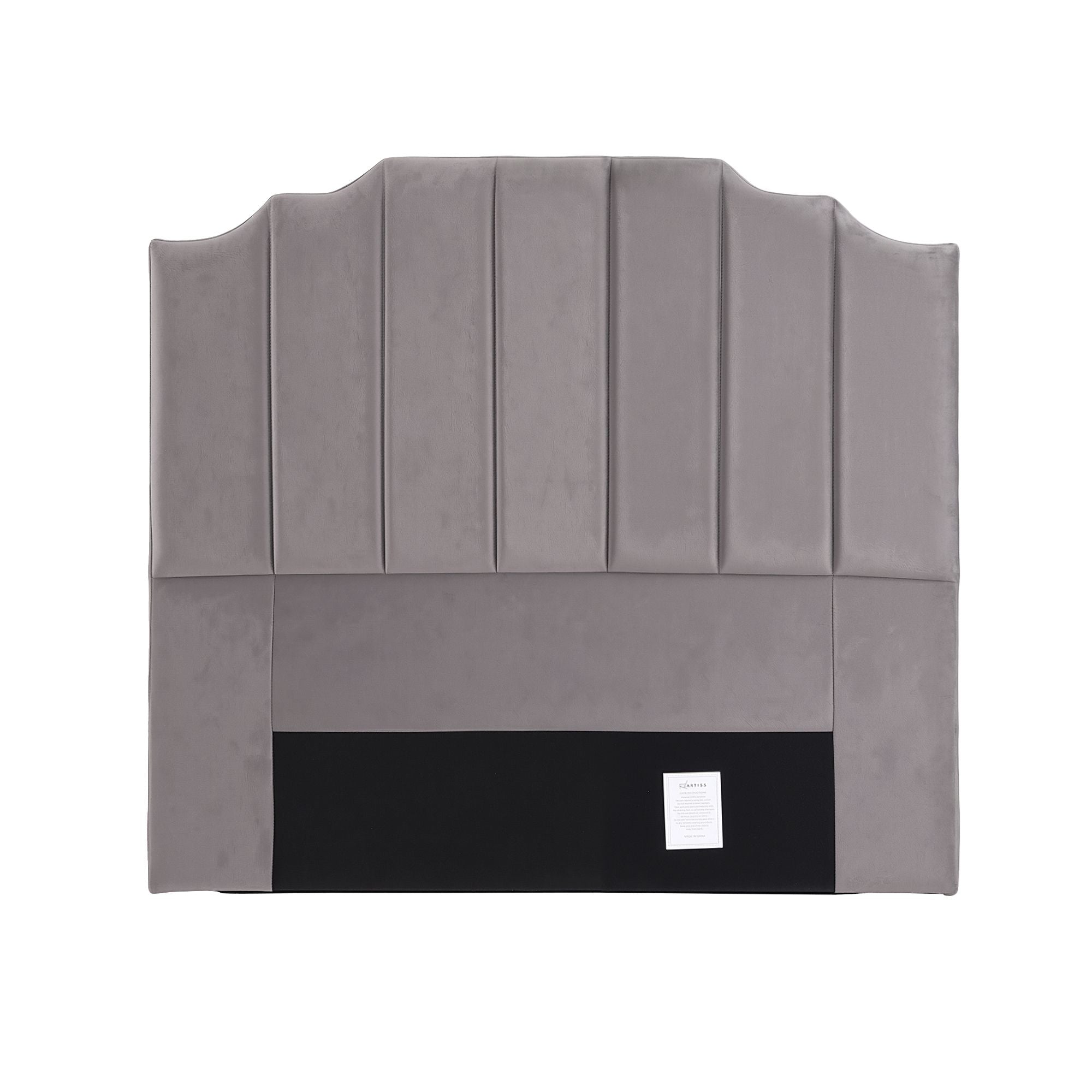 Artiss Bed Head Headboard Double Velvet 138CM - Grey-Furniture > Bedroom > Headboards-PEROZ Accessories