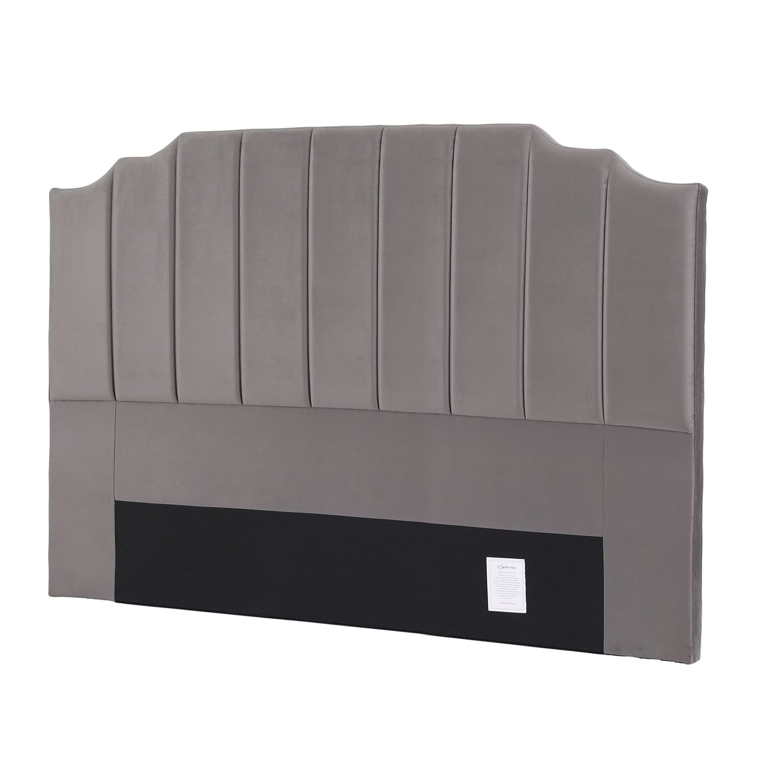 Artiss Bed Head Headboard King Velvet 183CM - Grey-Furniture > Bedroom > Headboards-PEROZ Accessories