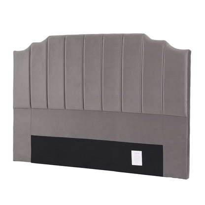 Artiss Bed Head Headboard King Velvet 183CM - Grey-Furniture > Bedroom > Headboards-PEROZ Accessories