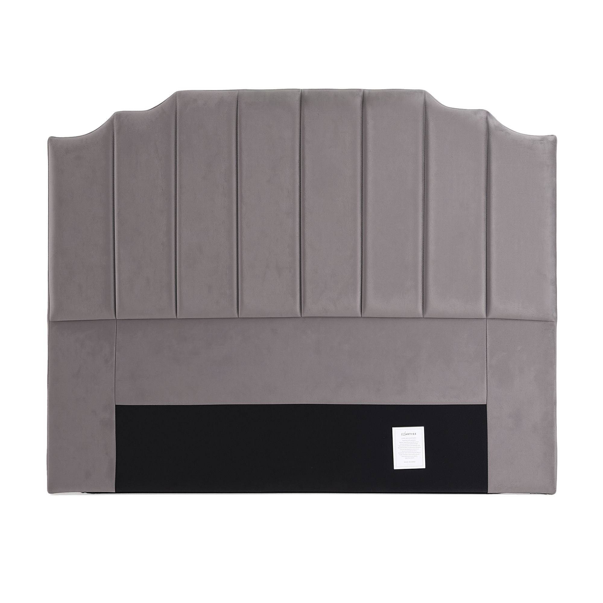 Artiss Bed Head Headboard Queen Velvet 153CM - Grey-Furniture > Bedroom > Headboards-PEROZ Accessories