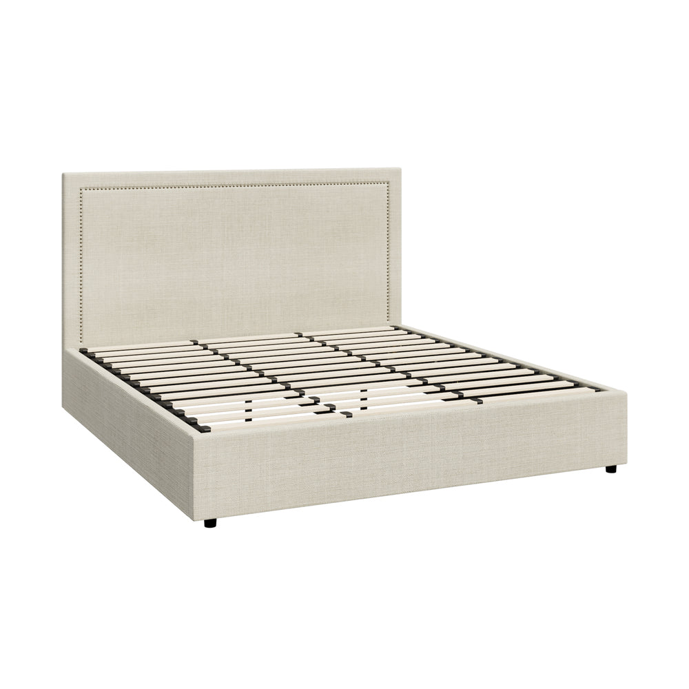 Oikiture Bed Frame King Size Gas Lift Base Storage ADI-Bed Frame-PEROZ Accessories