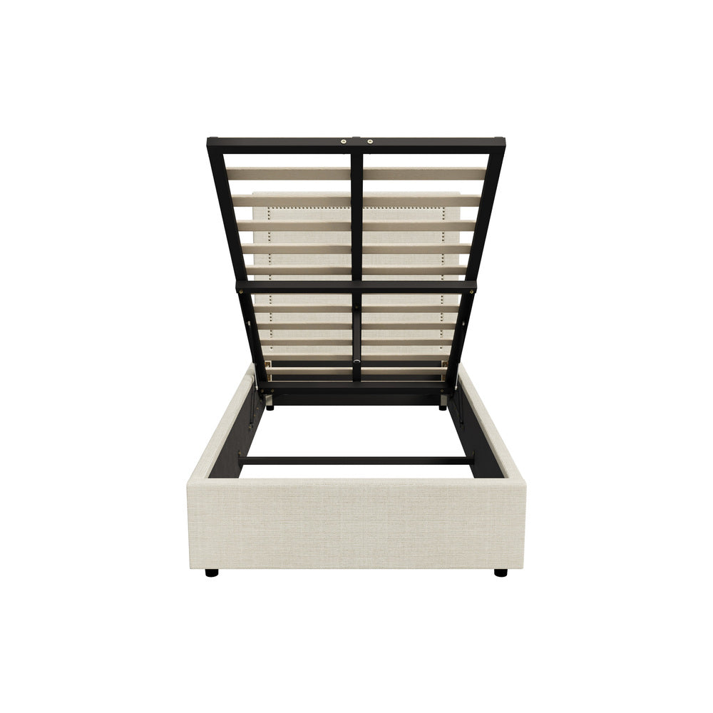 Oikiture Bed Frame King Single Gas Lift Base Storage ADI-Bed Frame-PEROZ Accessories