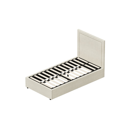 Oikiture Bed Frame King Single Gas Lift Base Storage ADI-Bed Frame-PEROZ Accessories