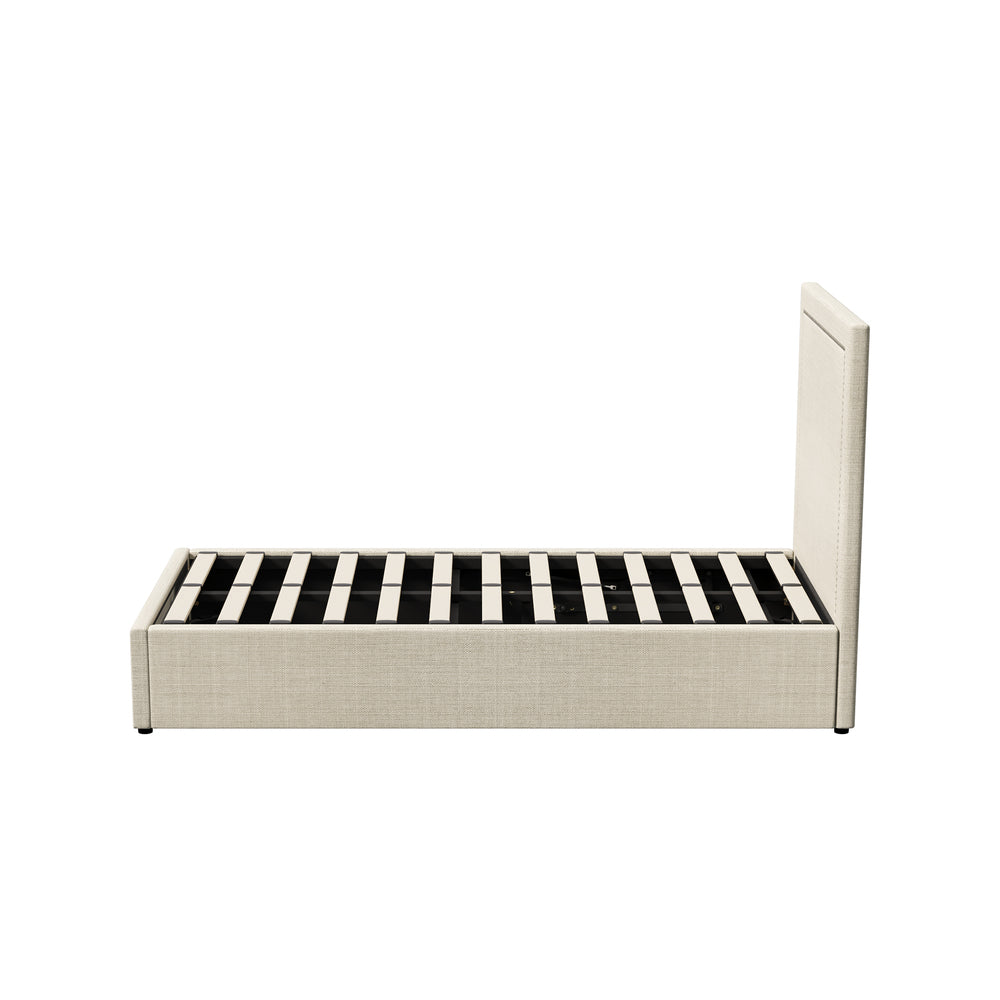 Oikiture Bed Frame King Single Gas Lift Base Storage ADI-Bed Frame-PEROZ Accessories