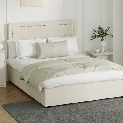 Oikiture Bed Frame Queen Size Gas Lift Base Storage ADI-Bed Frame-PEROZ Accessories