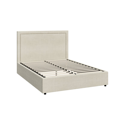 Oikiture Bed Frame Queen Size Gas Lift Base Storage ADI-Bed Frame-PEROZ Accessories