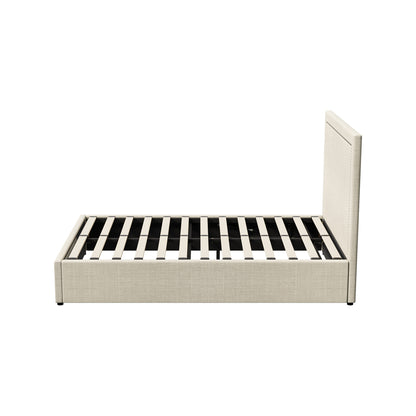 Oikiture Bed Frame Queen Size Gas Lift Base Storage ADI-Bed Frame-PEROZ Accessories
