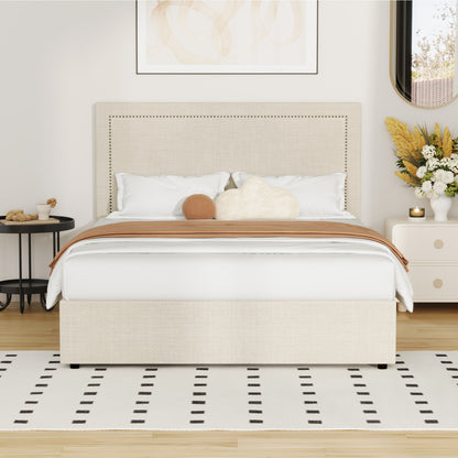 Oikiture Bed Frame Queen Size Gas Lift Base Storage ADI-Bed Frame-PEROZ Accessories