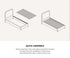 Oikiture Bed Frame Single Size Fabric Grey BOB-Bed Frame-PEROZ Accessories