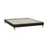 Oikiture Bed Frame King Size Bed Base Black Leather-Bed Frame-PEROZ Accessories