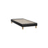 Oikiture Bed Frame Single Size Bed Base Black Leather-Bed Frame-PEROZ Accessories