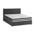 Oikiture Bed Frame King Size Gas Lift Base with Mattress Velvet Grey-Bed Frame-PEROZ Accessories