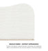 Oikiture Bed Frame Single Size White Boucle Cloud Shape-Bed Frames-PEROZ Accessories