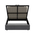 Oikiture Bed Frame Double Size Gas Lift Velvet Grey-Bed Frames-PEROZ Accessories